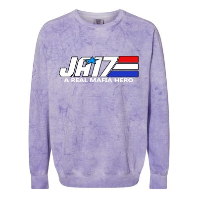 Ja17 A Real Mafia Hero Colorblast Crewneck Sweatshirt