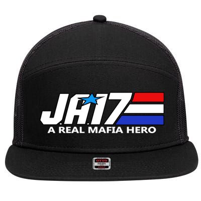 Ja17 A Real Mafia Hero 7 Panel Mesh Trucker Snapback Hat