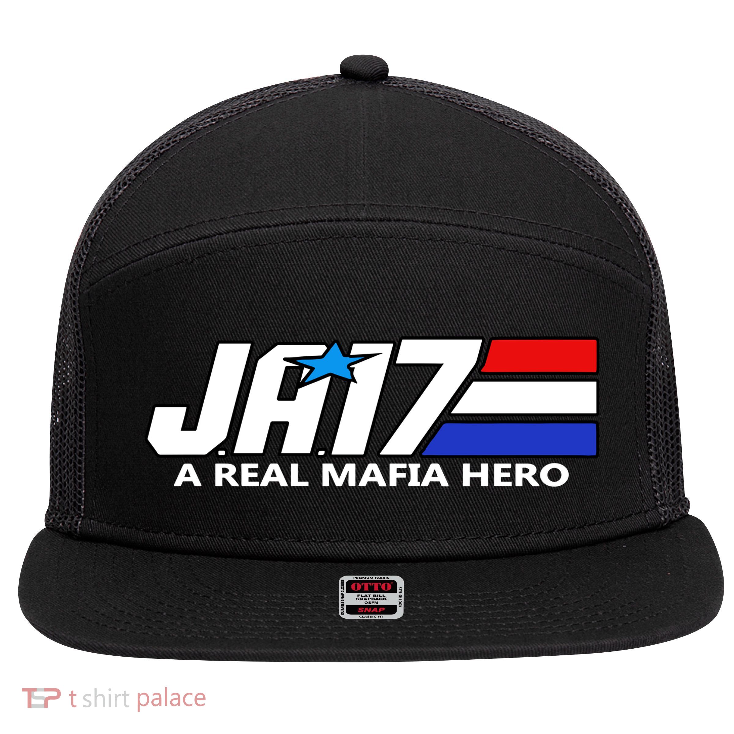 Ja17 A Real Mafia Hero 7 Panel Mesh Trucker Snapback Hat