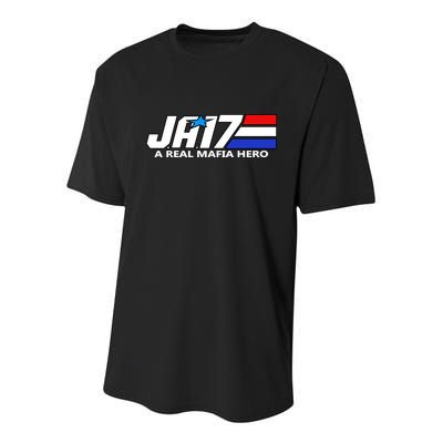 Ja17 A Real Mafia Hero Youth Performance Sprint T-Shirt