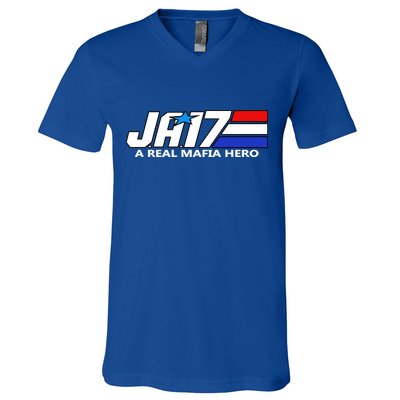 Ja17 A Real Mafia Hero V-Neck T-Shirt