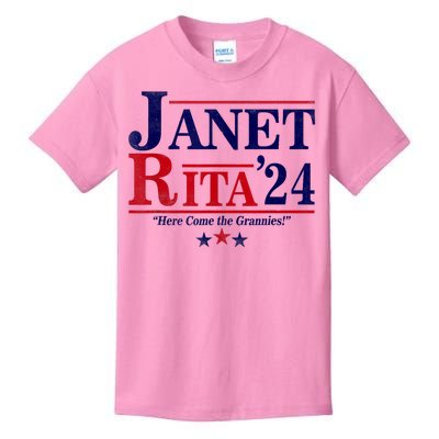 Janet And Rita 2024 Here Come The Grannies President Kids T-Shirt