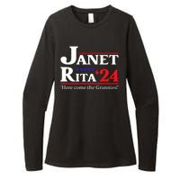 Janet And Rita 2024 Here Come The Grannies President Womens CVC Long Sleeve Shirt