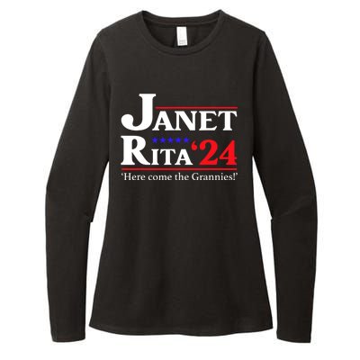 Janet And Rita 2024 Here Come The Grannies President Womens CVC Long Sleeve Shirt