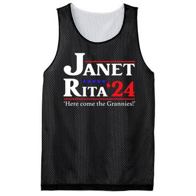 Janet And Rita 2024 Here Come The Grannies President Mesh Reversible Basketball Jersey Tank