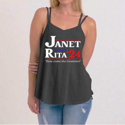 Janet And Rita 2024 Here Come The Grannies President Women's Strappy Tank