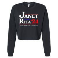 Janet And Rita 2024 Here Come The Grannies President Cropped Pullover Crew