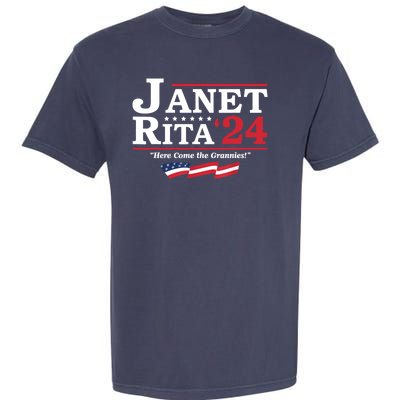 Janet And Rita For President 2024 Here Come The Grannies 24 Garment-Dyed Heavyweight T-Shirt