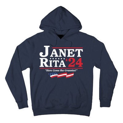 Janet And Rita For President 2024 Here Come The Grannies 24 Hoodie