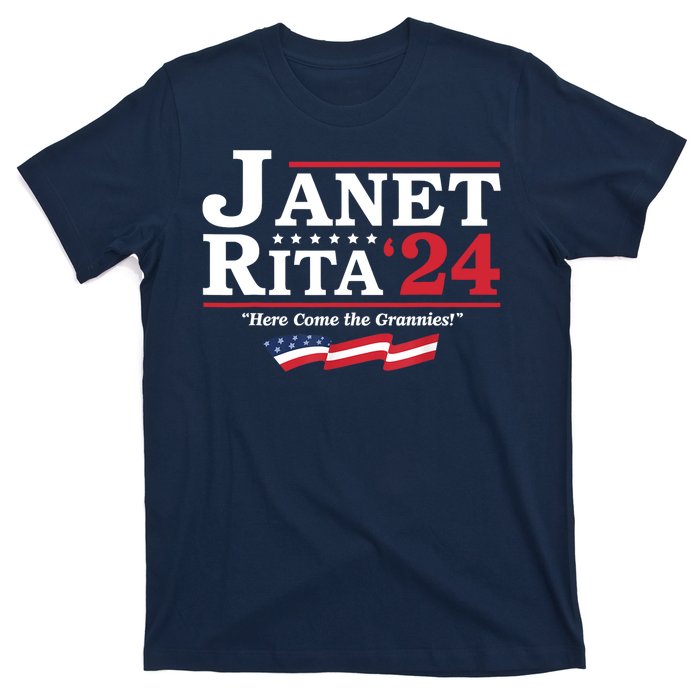 Janet And Rita For President 2024 Here Come The Grannies 24 T-Shirt