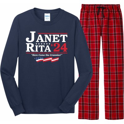 Janet And Rita For President 2024 Here Come The Grannies 24 Long Sleeve Pajama Set