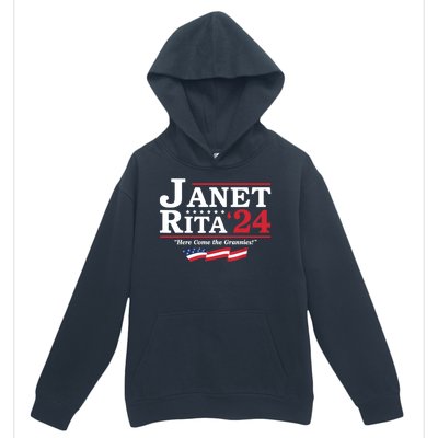 Janet And Rita For President 2024 Here Come The Grannies 24 Urban Pullover Hoodie