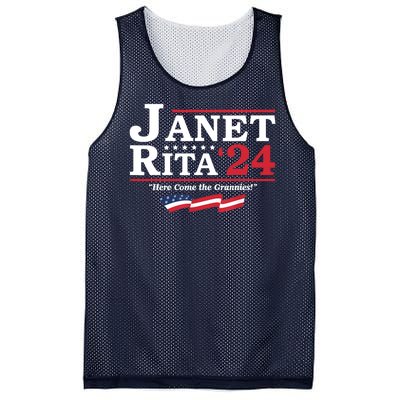 Janet And Rita For President 2024 Here Come The Grannies 24 Mesh Reversible Basketball Jersey Tank