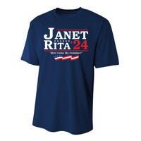 Janet And Rita For President 2024 Here Come The Grannies 24 Performance Sprint T-Shirt