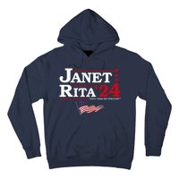 Janet And Rita 2024 Here Come The Grannies Usa Flag 4th July Hoodie