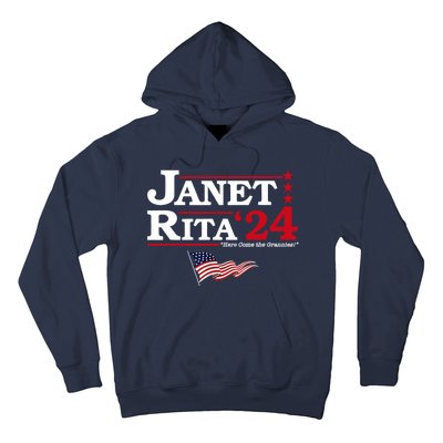 Janet And Rita 2024 Here Come The Grannies Usa Flag 4th July Hoodie