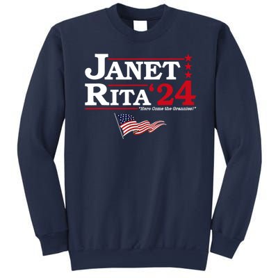 Janet And Rita 2024 Here Come The Grannies Usa Flag 4th July Sweatshirt