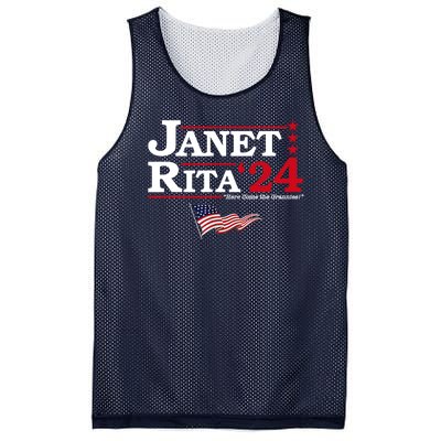 Janet And Rita 2024 Here Come The Grannies Usa Flag 4th July Mesh Reversible Basketball Jersey Tank