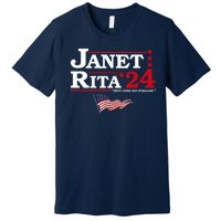 Janet And Rita 2024 Here Come The Grannies Usa Flag 4th July Premium T-Shirt