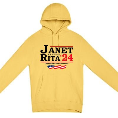 Janet And Rita For President 2024 Here Come The Grannies 24s Premium Pullover Hoodie