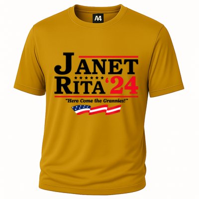 Janet And Rita For President 2024 Here Come The Grannies 24s Cooling Performance Crew T-Shirt