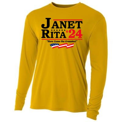 Janet And Rita For President 2024 Here Come The Grannies 24s Cooling Performance Long Sleeve Crew