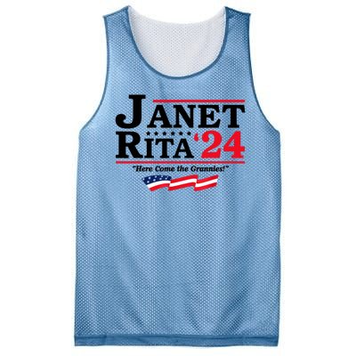 Janet And Rita For President 2024 Here Come The Grannies 24s Mesh Reversible Basketball Jersey Tank