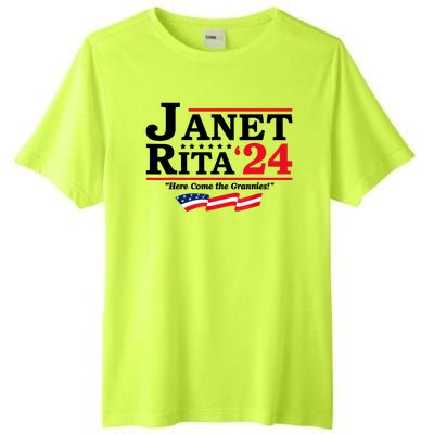 Janet And Rita For President 2024 Here Come The Grannies 24s Tall Fusion ChromaSoft Performance T-Shirt