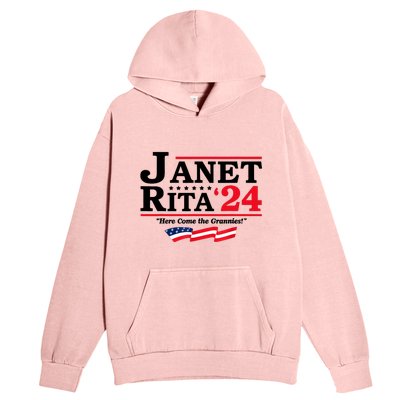 Janet And Rita For President 2024 Here Come The Grannies 24s Urban Pullover Hoodie