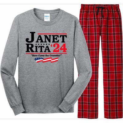 Janet And Rita For President 2024 Here Come The Grannies 24s Long Sleeve Pajama Set