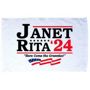 Janet And Rita For President 2024 Here Come The Grannies 24s Microfiber Hand Towel