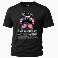 Just A Regular Mom Raising Lions Not Sheep Cooling Performance Crew T-Shirt