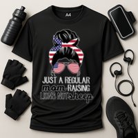 Just A Regular Mom Raising Lions Not Sheep Cooling Performance Crew T-Shirt