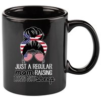 Just A Regular Mom Raising Lions Not Sheep 11oz C Handle Ceramic Mug