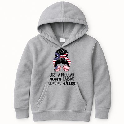 Just A Regular Mom Raising Lions Not Sheep Kids Hoodie