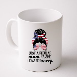 Just A Regular Mom Raising Lions Not Sheep Coffee Mug