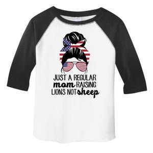 Just A Regular Mom Raising Lions Not Sheep Toddler Fine Jersey T-Shirt