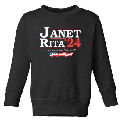 Janet And Rita 2024 Here Come The Grannies Toddler Sweatshirt