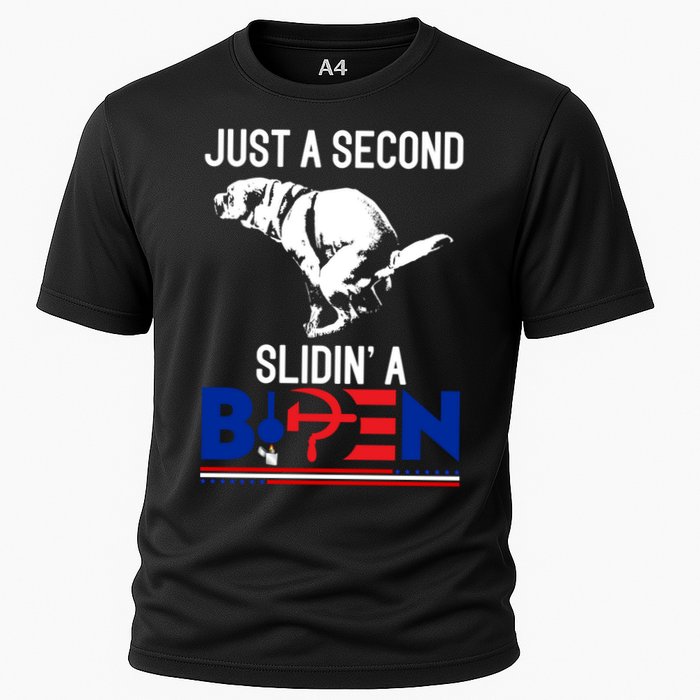 Just A Second Slidin' A Biden Cooling Performance Crew T-Shirt