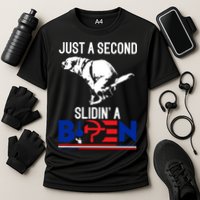 Just A Second Slidin' A Biden Cooling Performance Crew T-Shirt