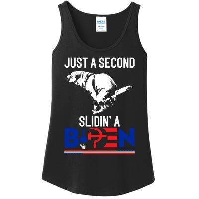 Just A Second Slidin' A Biden Ladies Essential Tank