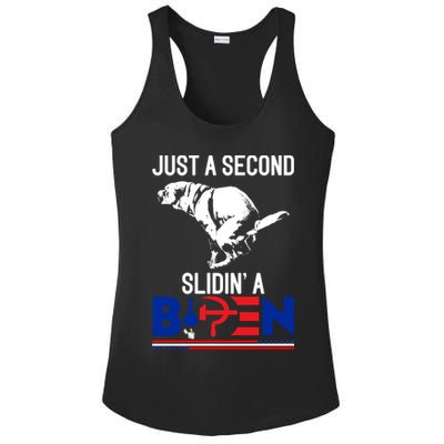 Just A Second Slidin' A Biden Ladies PosiCharge Competitor Racerback Tank