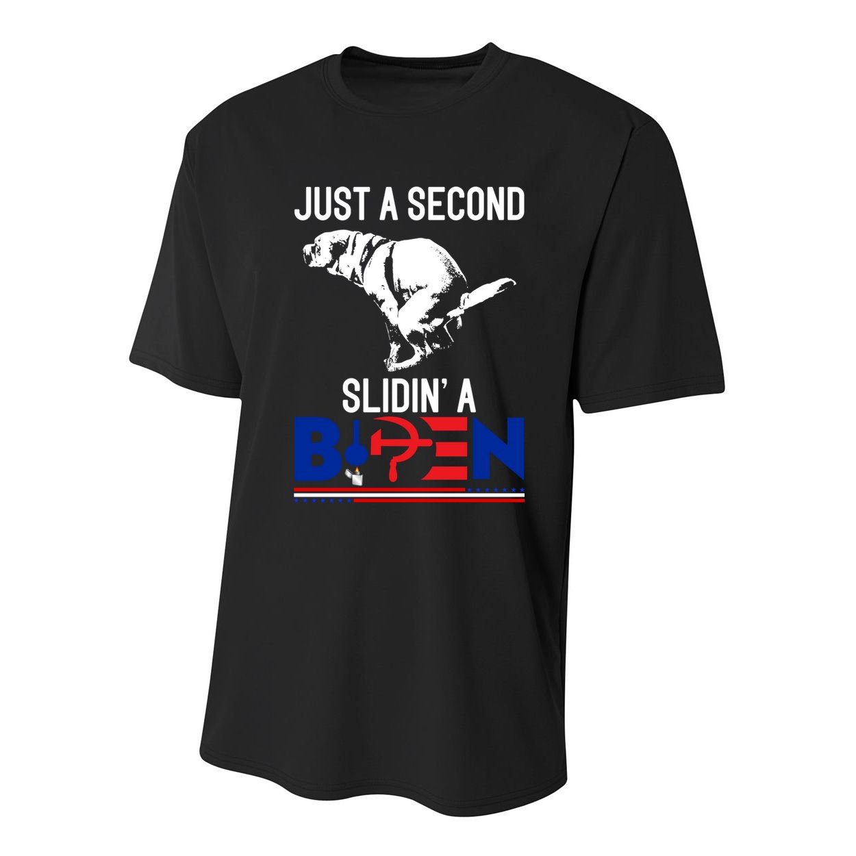 Just A Second Slidin' A Biden Youth Performance Sprint T-Shirt