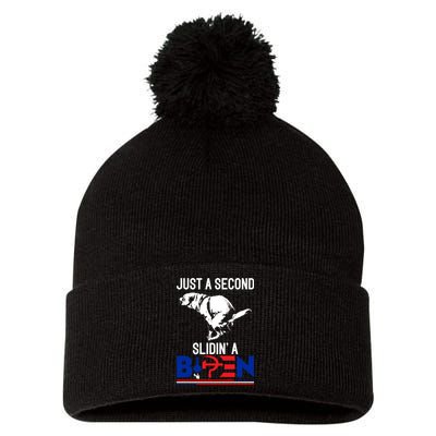 Just A Second Slidin' A Biden Pom Pom 12in Knit Beanie