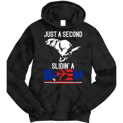 Just A Second Slidin' A Biden Tie Dye Hoodie