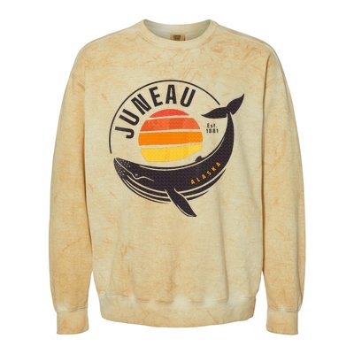 Juneau Alaska Souvenir Colorblast Crewneck Sweatshirt