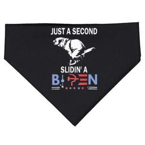 Just A Second Slidin A Biden Funny Joe Biden Anti Biden USA-Made Doggie Bandana