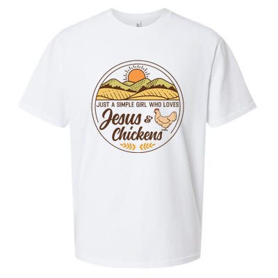 Just A Simple Girl Who Loved Jesus And Chickens Christian Sueded Cloud Jersey T-Shirt