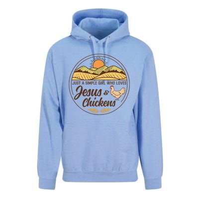 Just A Simple Girl Who Loved Jesus And Chickens Christian Unisex Surf Hoodie