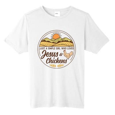 Just A Simple Girl Who Loved Jesus And Chickens Christian Tall Fusion ChromaSoft Performance T-Shirt